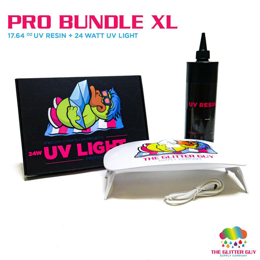 UV Resin Pro Bundle XL (500g UV Resin + 24W UV Light) - The Glitter Guy