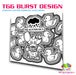 TGG Burst Design (Duncan Custom Airbrush) - The Glitter Guy
