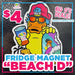 Beach D Fridge Magnet | Magnet from The Glitter Guy
