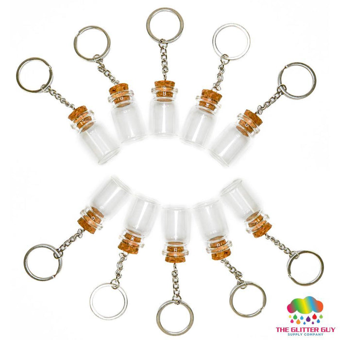 Cork Top Glass Vial Keychain | Blanks from The Glitter Guy