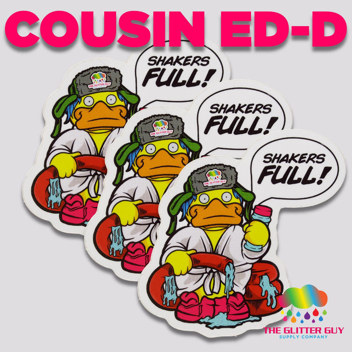 Cousin Ed - D Shakers Full Sticker | Sticker from The Glitter Guy