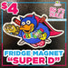 Super D Fridge Magnet - The Glitter Guy