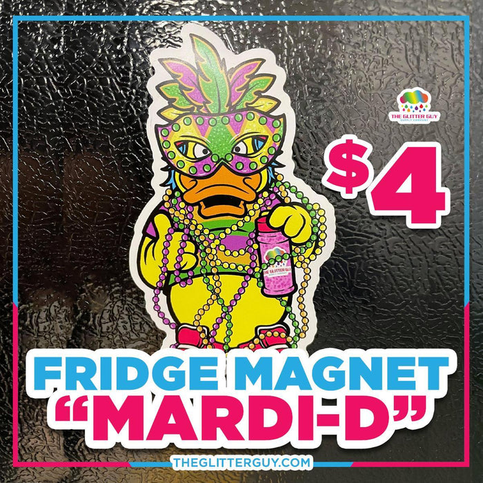Mardi-D Fridge Magnet - The Glitter Guy