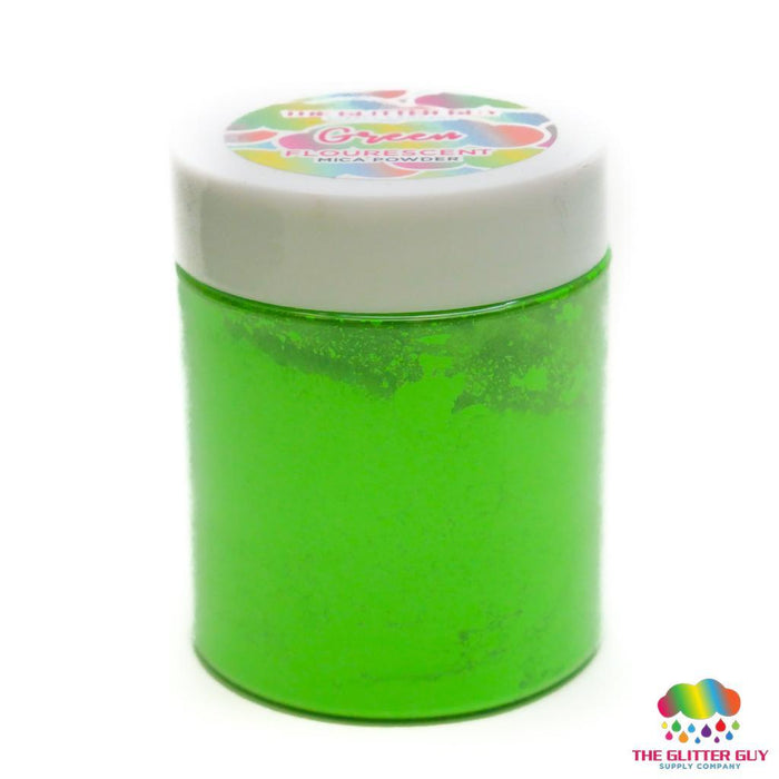 Fluorescent Series Mica Powder - Green | Mica Powder from The Glitter Guy
