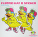Hat Flipped D Sticker | Sticker from The Glitter Guy
