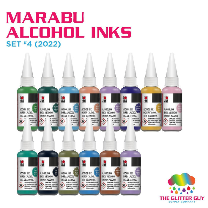 Marabu Alcohol Ink Set 4 | ALCOHOL INK from The Glitter Guy