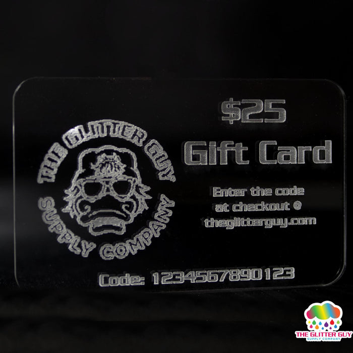 Physical Gift Cards | Gift Cards from The Glitter Guy