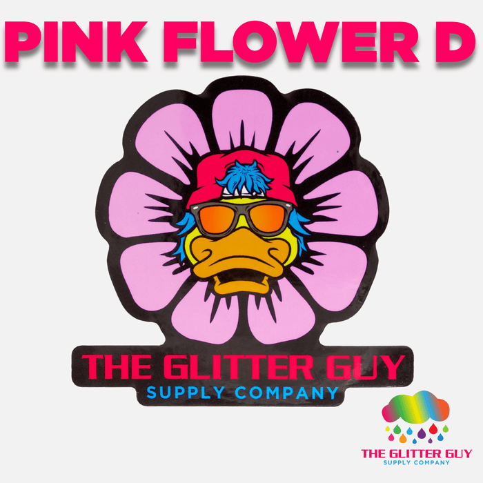 Pink Flower D Sticker | Sticker from The Glitter Guy