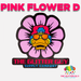 Pink Flower D Sticker | Sticker from The Glitter Guy