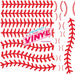 Printed Vinyl - Baseball Laces - White Cast | Printed Vinyl from The Glitter Guy