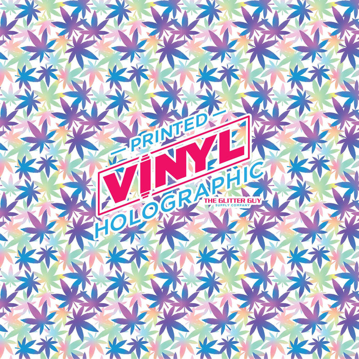 Printed Vinyl - Canna Rainbow - Holographic | Printed Vinyl from The Glitter Guy