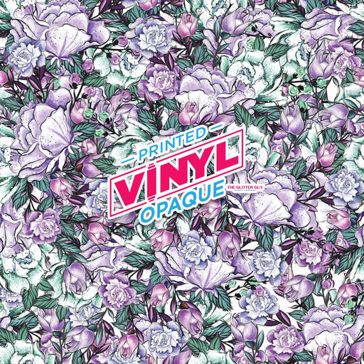 Printed Vinyl - Fuchsia Florals | Printed Vinyl from The Glitter Guy