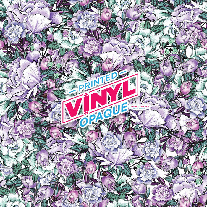 Printed Vinyl - Fuchsia Florals | Printed Vinyl from The Glitter Guy