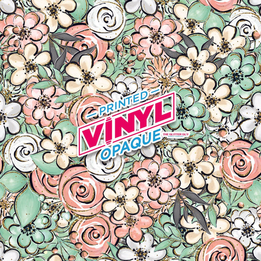 Printed Vinyl - Muted Garden | Printed Vinyl from The Glitter Guy