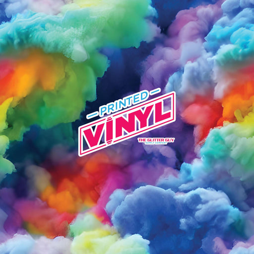 Printed Vinyl - Rainbow Clouds | Printed Vinyl from The Glitter Guy