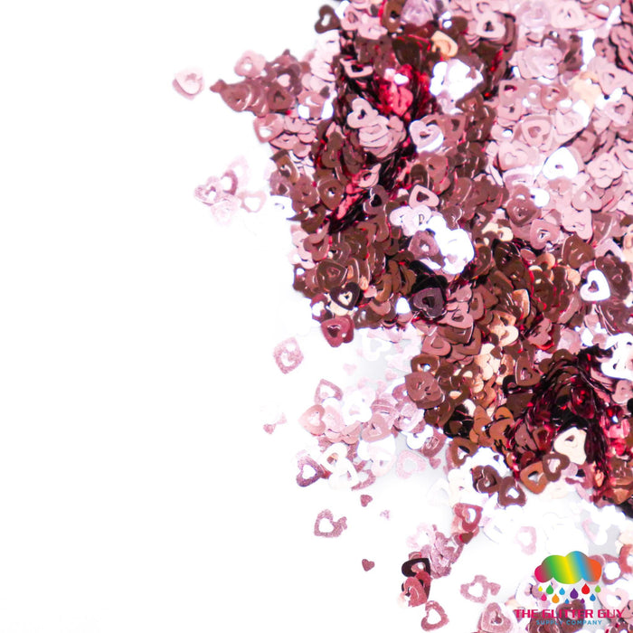 Rose Gold Heart Throb | Glitter Shape from The Glitter Guy