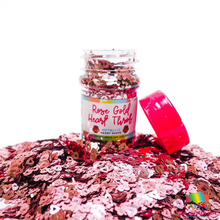 Rose Gold Heart Throb | Glitter Shape from The Glitter Guy