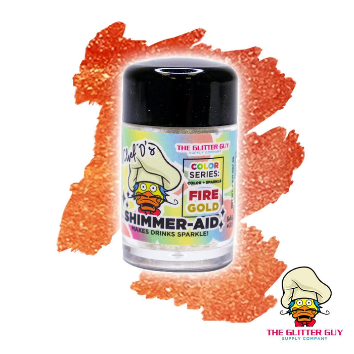 Shimmer - aid Edible Glitter - Fire Gold | Edible from The Glitter Guy