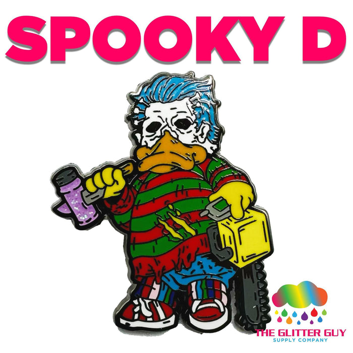 Spooky D Enamel Pin | Accessory from The Glitter Guy