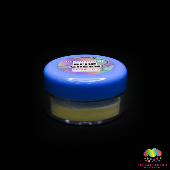 Spooky D's Glow Powder - Blue Green | Mica Powder from The Glitter Guy