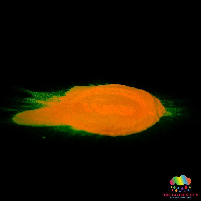Spooky D's Glow Powder - Red Orange 2 Orange | Mica Powder from The Glitter Guy