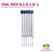 Stainless Steel Pen Ink Refills (6 Pack) | Blanks from The Glitter Guy
