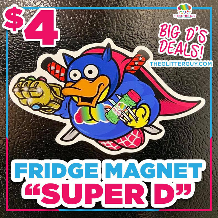 Super D Fridge Magnet | Magnet from The Glitter Guy