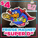 Super D Fridge Magnet | Magnet from The Glitter Guy