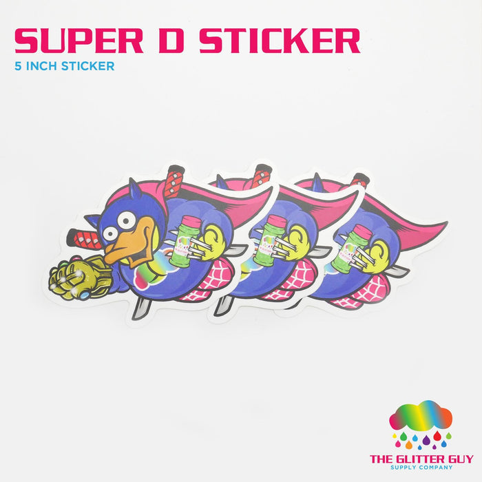 Super D Sticker | Sticker from The Glitter Guy
