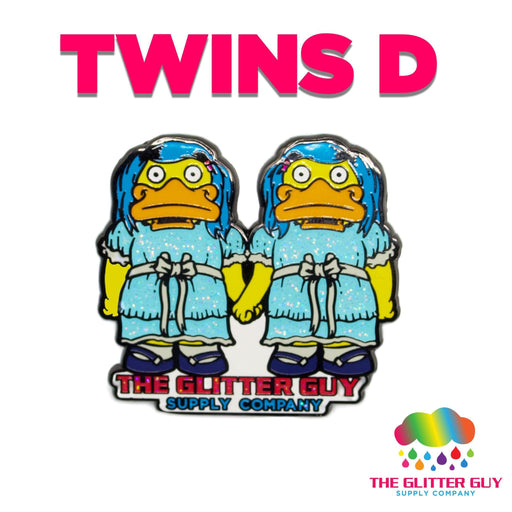 Twins D Enamel Pin | Accessory from The Glitter Guy