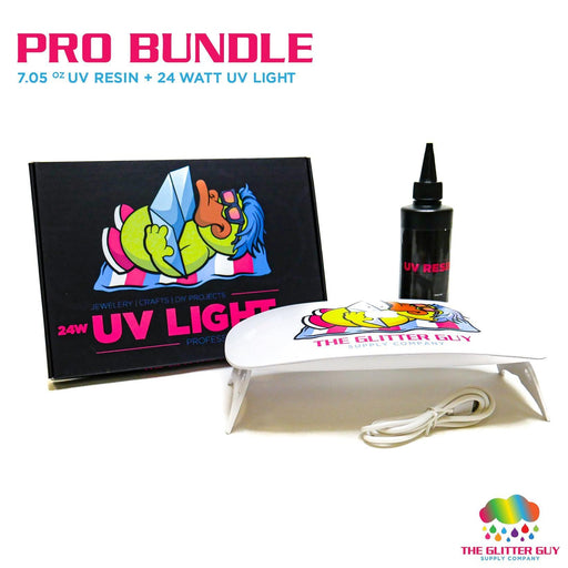 UV Resin Pro Bundle (200g UV Resin + 24W UV Light) | Uv Resin from The Glitter Guy