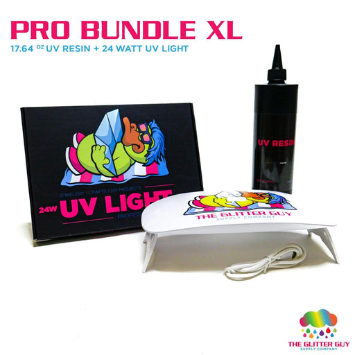 UV Resin Pro Bundle XL (500g UV Resin + 24W UV Light) | Uv Resin from The Glitter Guy