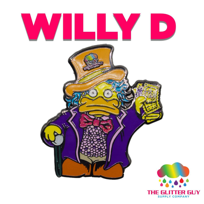 Willy D Enamel Pin | Accessory from The Glitter Guy